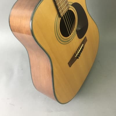 Vintage Fender Dreadnought Acoustic Guitar Spruce Top 1990s Natural Satin Players Campfire Guitar image 6