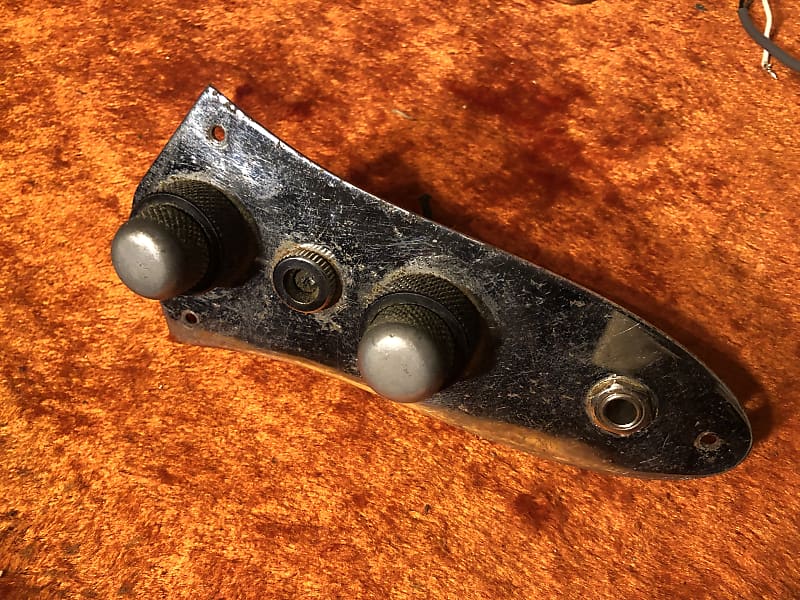 Vintage Fender Jazz Bass 1960 Control Panel Stacked Pots Reverb