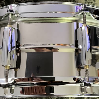 Mint Pearl 14" x 5" Custom Alloy Sensitone Elite Stainless Steel Snare image 3