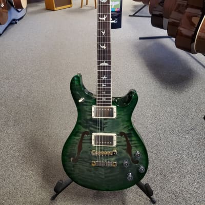 New Paul Reed Smith McCarty 594 Hollowbody II 2 Custom Color Trampas Green Wrap Burst PRS w/HSC image 2