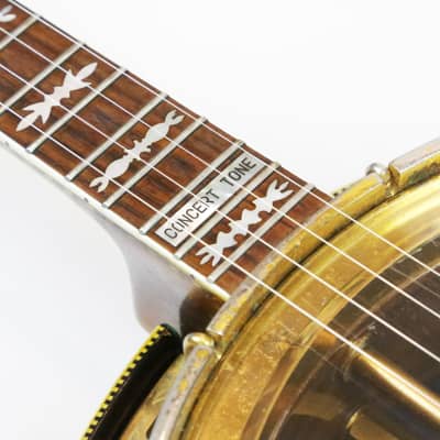 1969 Fender Concert Tone Plectrum 4-String Banjo Walnut & Gold Vintage Original Amazing Long Scale Tenor Banjo w/ Vintage Case image 9