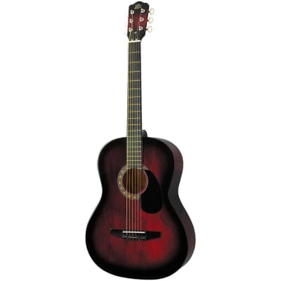 Rogue Starter Acoustic Guitar Red Burst 7/8 scale for kids Guitar or aspiring guitarists image 2