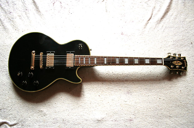 Gallan Les Paul Custom 1970's Black & Gold | Reverb