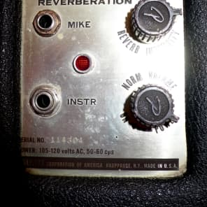 1960's Vintage Premier Reverberation Tube Spring Reverb Unit with Foot Switch Pedal image 2