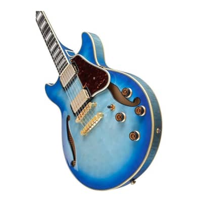Ibanez AM Artcore Expressionist 6-String Electric Guitar (Jet Blue Burst) image 4