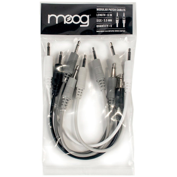 Moog Mother-32 Patch Cables 3.5mm TS - 6" (5-Pack) image 1