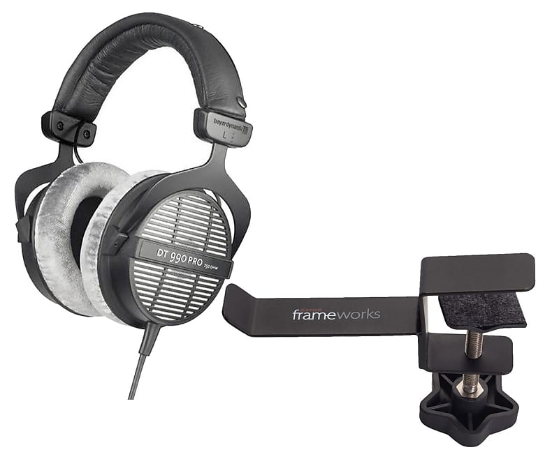 Beyer DT-990 Pro 250 Ohm Headphones + Gator Headphone Hanger image 1