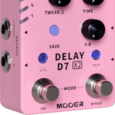 Mooer D7 X2 Delay Guitar Effects Pedal for sale