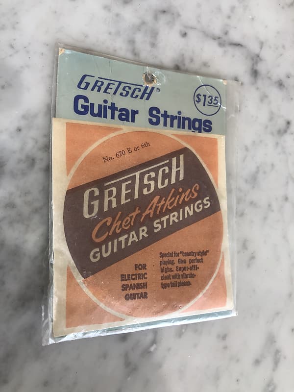 1960 s Gretsch Chet Atkins Guitar String E6th Case Candy Vintage