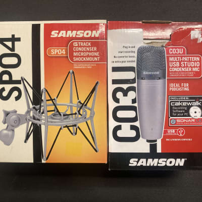 Samson C03U Multi-Pattern USB Studio Condenser Microphone With Samson SP04 Spider Shockmount image 1