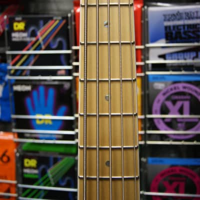 Revelation RBN 5 string bass guitar in quilted maple dark sunburst image 9