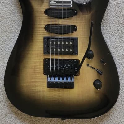 Kramer SM-1 Figured Electric Guitar, Black Denim Perimeter, New TKL Gig Bag image 2