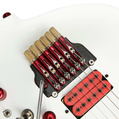 KOLOSS GTEMOH Headless Aluminum Body Mahogany Neck Electric Guitar + Bag - KL / Headless / White Satin image 3