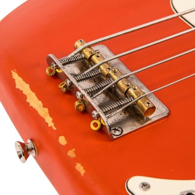 Vintage V4 Bass Icon - Distressed Firenza Red image 4