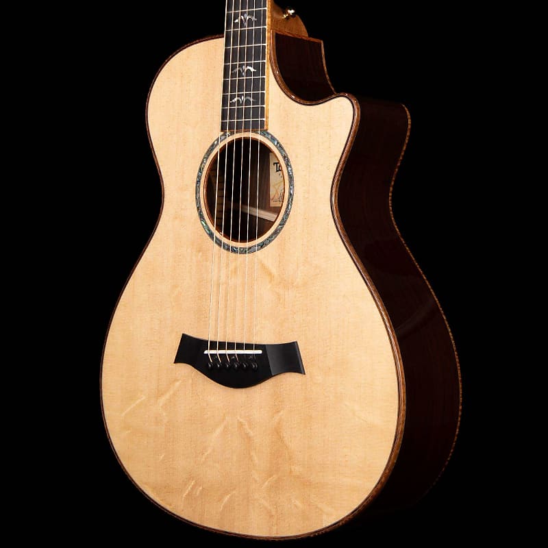 Taylor Custom 12-Fret Grand Concert Bear Claw Sitka Spruce Top Acoustic-Electric Natural image 1