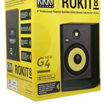 New KRK ROKIT 8 G4 8" 2-Way Active Studio Monitor Speaker (Black) image 1