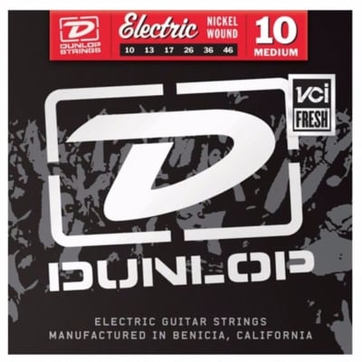 Dunlop DEN1046 Nickel Steel Electric Guitar Strings, Medium 10-46 image 1