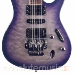 Ibanez S470DXQM Electric Guitar, Purple Burst with Gigbag