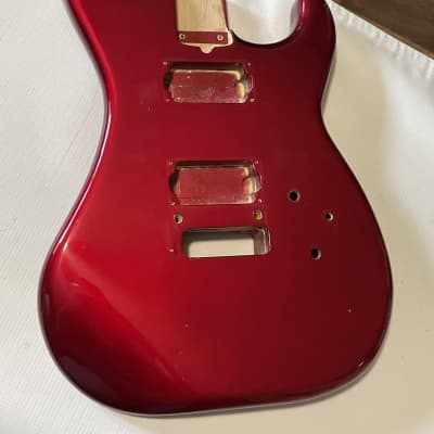 1980's Made in Japan Kramer Focus 2000 Candy Apple Red Guitar Body Floyd Ready image 3