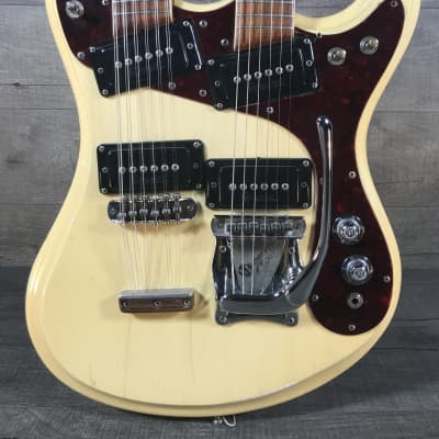 Mosrite Joe Maphis Mark XVIIII Double Neck 1968 White image 2