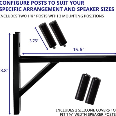 LyxPro Wall Mount Speaker Bracket for Professional Audio PA Speaker Holder Set of 2 Pair Heavy Duty image 8