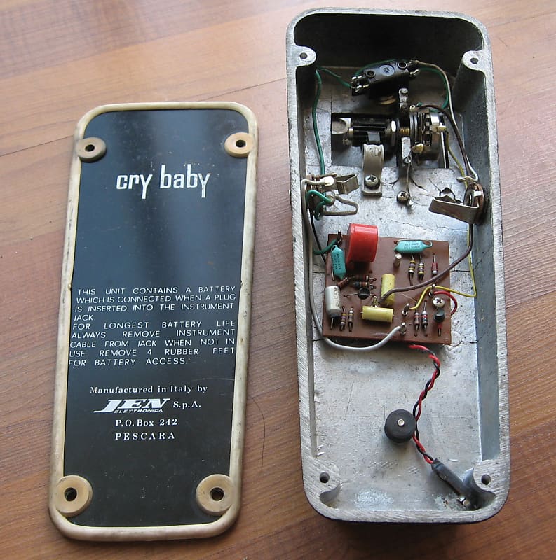 Early 1970s Jen Crybaby Italian Wah with Red Fasel Inductor