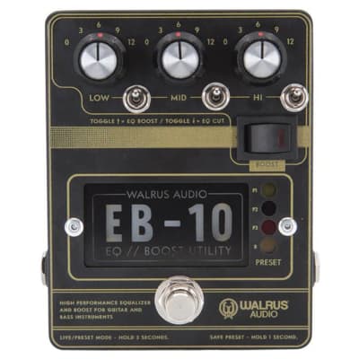 Walrus Audio EB-10 Preamp/EQ/Boost (Black) - Open Box for sale