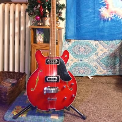 Vintage 60s Lyle Hollow body bass for sale