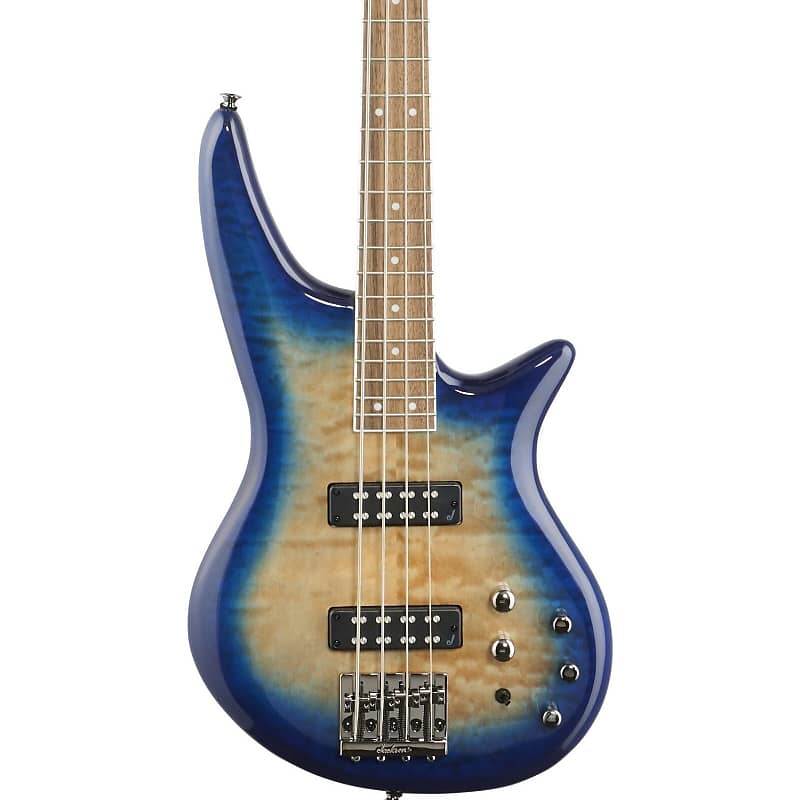 Jackson JS Series Spectra JS3Q Electric Bass, Amber Blue Burst image 1