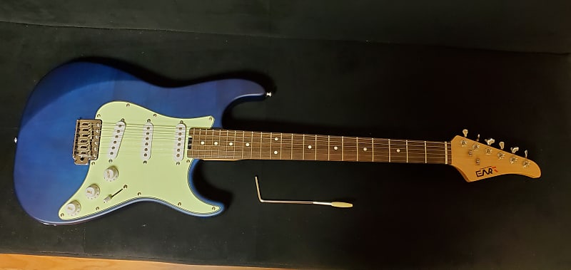 EART Electric Guitar SSS Blue