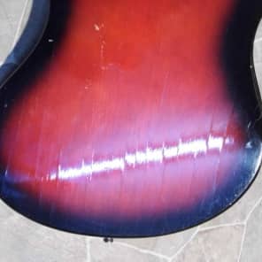 vintage redburst TEISCO Electric guitar surf beat Hertiecaster Mij Japan 1960s image 24