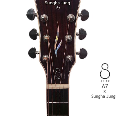 Sire A7 Sungha Jung series Natural All Solid Spruce & indian Rosewood Grand Auditorium guitar image 8