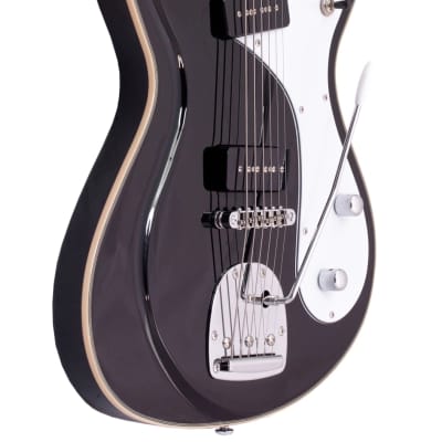 Eastwood Sidejack Baritone DLX-M Bound Solid Basswood Body Maple Set Neck 6-String Electric Guitar image 4