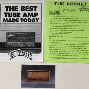 Trainwreck Amplifier Brochure with Amp Picture and Rocket Insert image 1