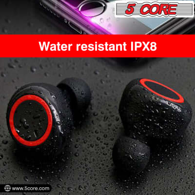 5Core Wireless Ear Buds 2Pack Mini Bluetooth Noise Cancelling Earbud Headphones 32H Playtime IPX8 image 10