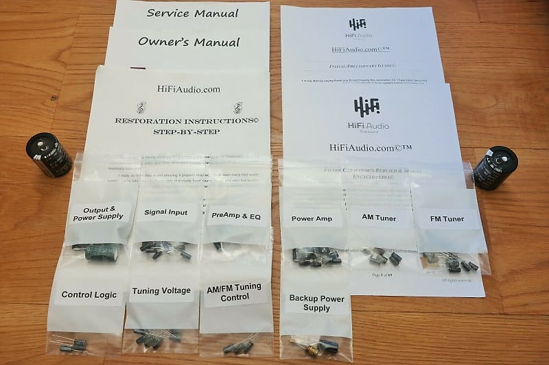 McIntosh MAC-4300v restoration kit filter capacitor repair rebuild fix  			