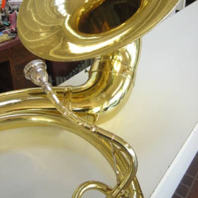 Sousaphone Tuba Brass Gold Plated Handmade Miniature Music Instrument 5 w/  case