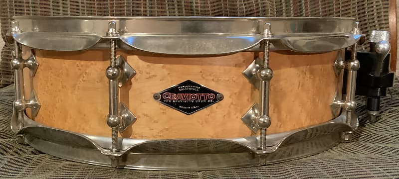 Craviotto 4x14 Birdseye Maple snare drum. From Craviotto’s collection 2004 image 1