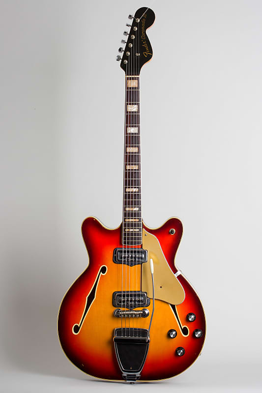 Fender  Coronado II Thinline Hollow Body Electric Guitar (1967), ser. #188675, molded plastic hard shell case. imagen 1