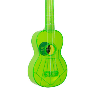 Kala KA-SWF-GN Fluorescent Sour Apple Green Soprano Waterman Ukulele image 3