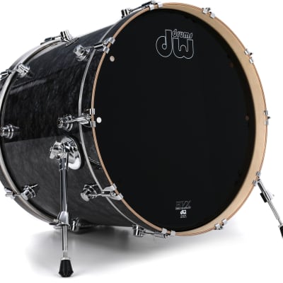 DW Performance Series Bass Drum - 18 x 22 inch - Black Diamond FinishPly  Bundle with Kelly Concepts The Kelly SHU Bass Drum Microphone Shockmount Kit - Composite - Black Finish image 3