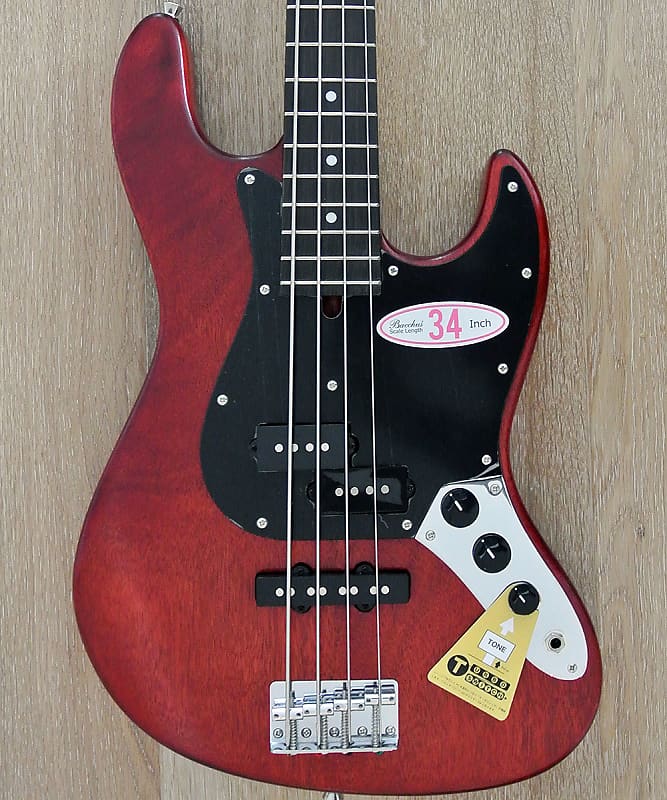 Bacchus Global Series - WL-434 Mahogany PJ - 4 String Bass - Red Oil Finish