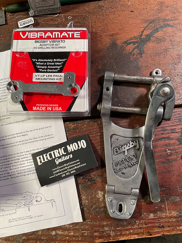 Electric Mojo Guitar's Aged Bigsby B7 & Vibramate V7 Les Paul Reverb