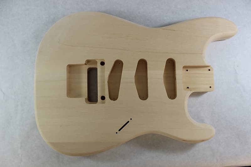 Unfinished Basswood SSS guitar body - fits Fender Strat Stratocaster neck Floyd Rose J692 image 1