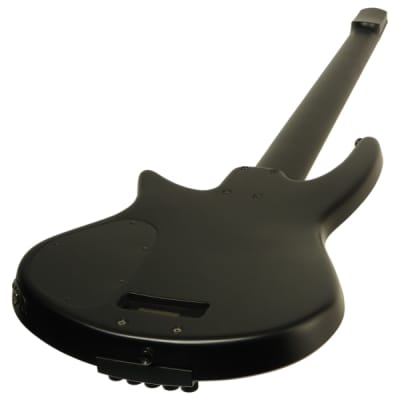 NS Design NXT5a Radius Bass Guitar - Black - Fretless image 3