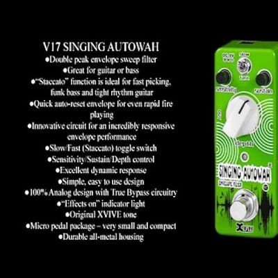 X VIVE V17 SINGING AUTOWHA FILTER Micro Effect Pedal Analog True Bypass FREE SHIPPING image 4