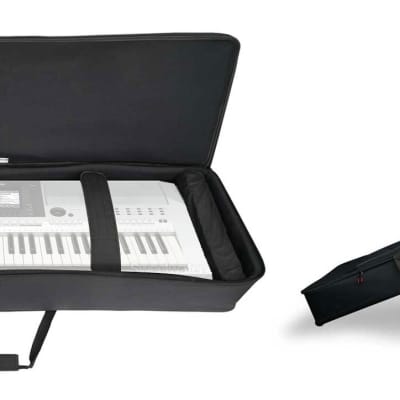 Rockville 61 Key Keyboard Case w/ Wheels+Trolley Handle For Yamaha PSR-OR700