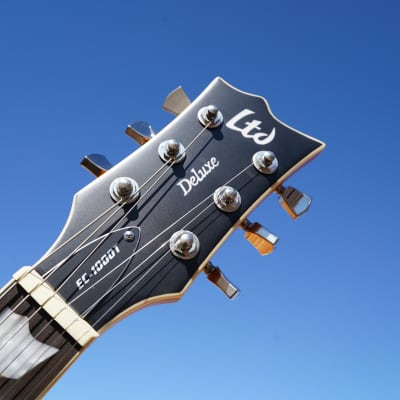ESP LTD DELUXE EC-1000T Honey Burst Satin 6-String Electric Guitar (2022) image 5