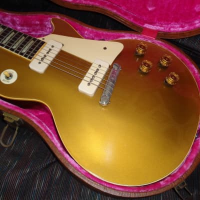 Gibson Rare Vintage 1955 Les Paul Goldtop All Gold Model Near Mint Original With Case Candy Amazing image 4