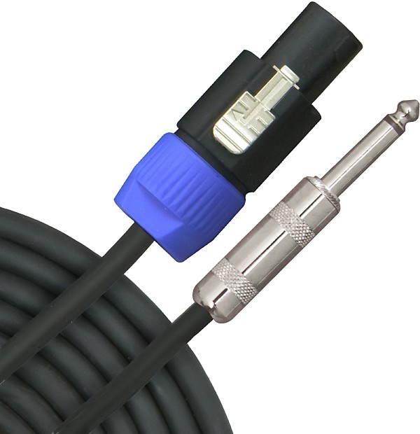 Live Wire S12NQ5 Elite 12 Gauge Speakon to 1/4" TS 2-Pole Speaker Cable - 5' image 1